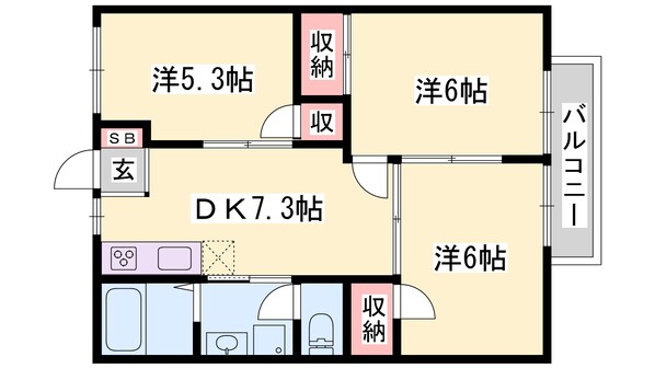 播磨高岡駅 徒歩23分 2階の物件間取画像